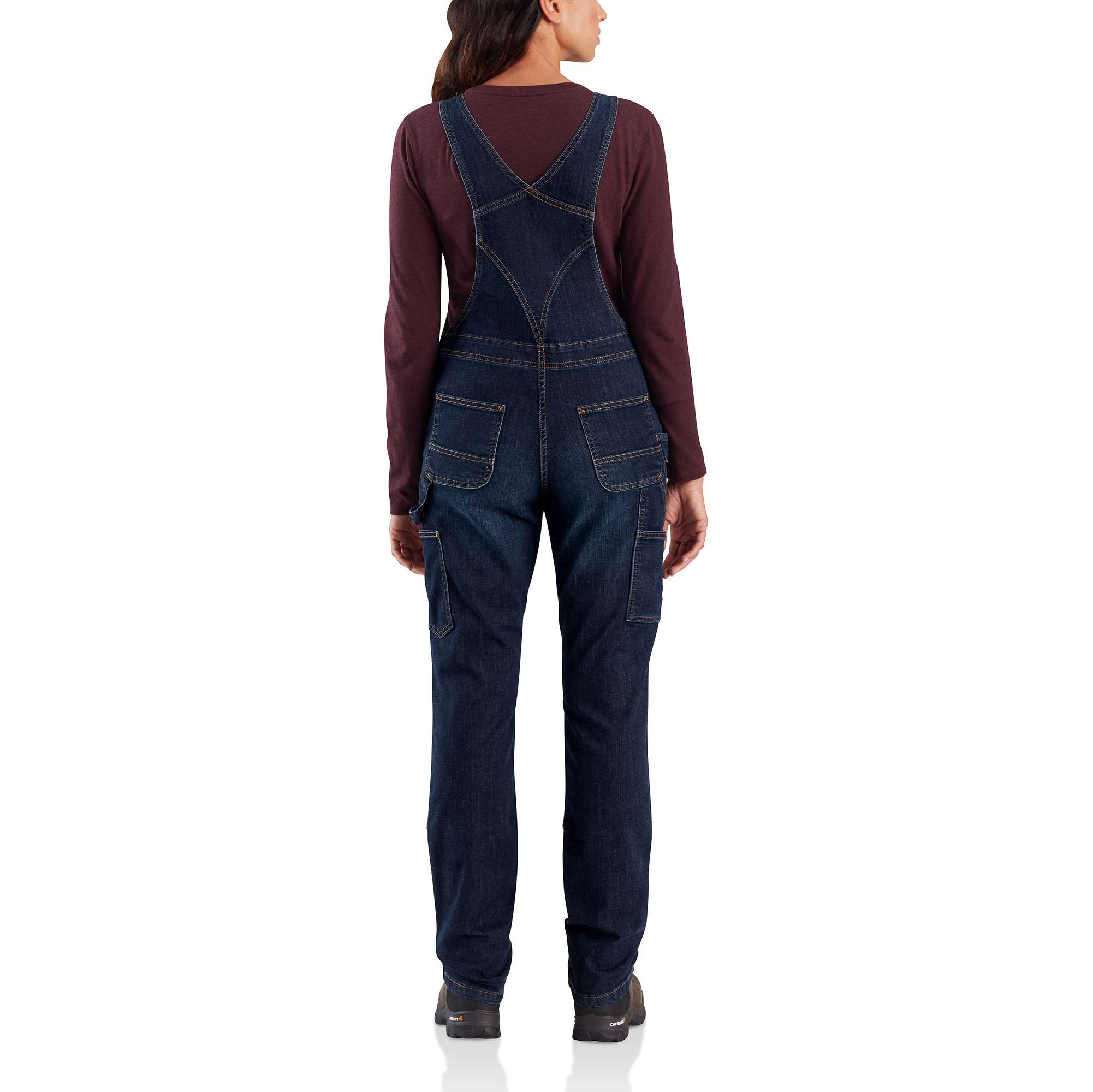 carhartt denim overalls women's