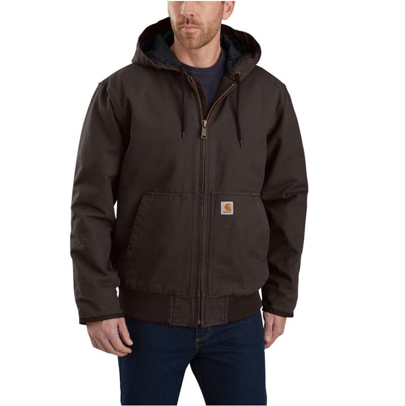 Carhartt  Dark Brown Men's Insulated Active Jac - Loose Fit - Washed Duck - 3 Warmest Rating