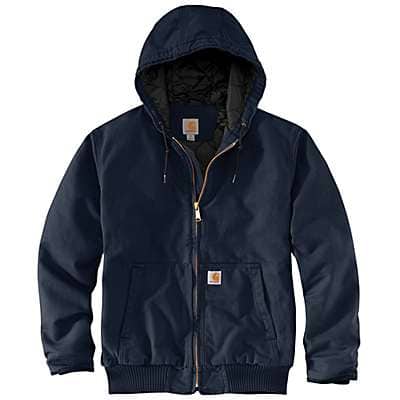 Carhartt Men's Navy Loose Fit Washed Duck Insulated Active Jac