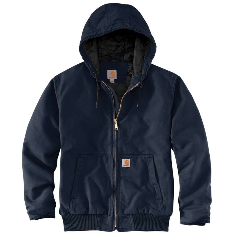 Carhartt  Navy Men's Insulated Active Jac - Loose Fit - Washed Duck - 3 Warmest Rating