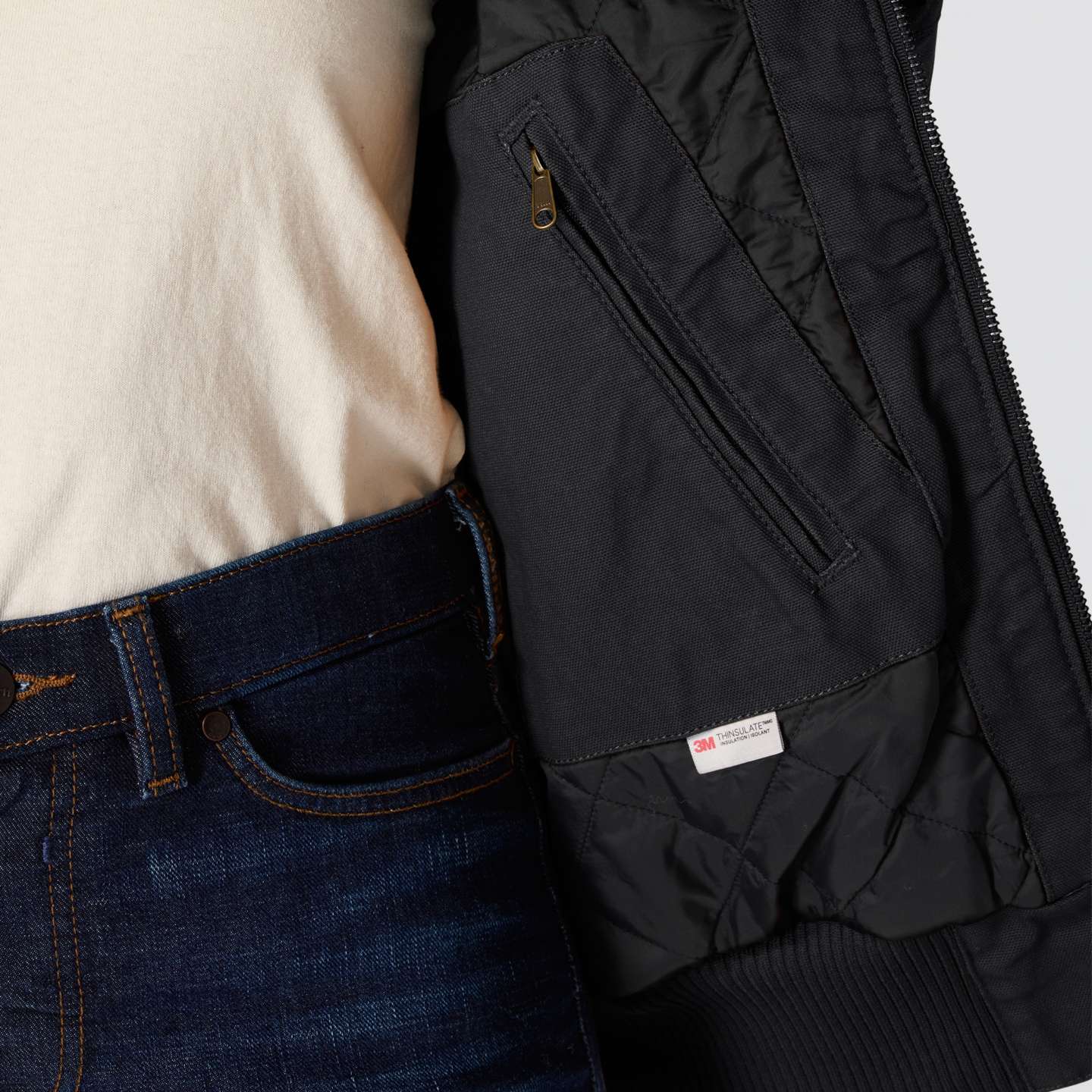 Женская куртка Carhartt Active Jac из вощёного полотна, цвет: Чёрный — фото 5