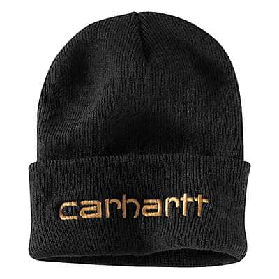 Carhartt Unisex,men's,women's Black Knit Insulated Logo Graphic Cuffed Beanie