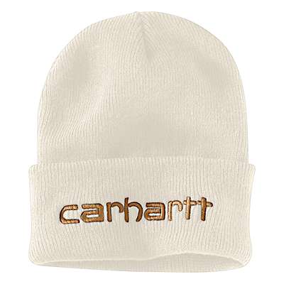Carhartt Unisex Winter White Knit Insulated Logo Graphic Cuffed Beanie