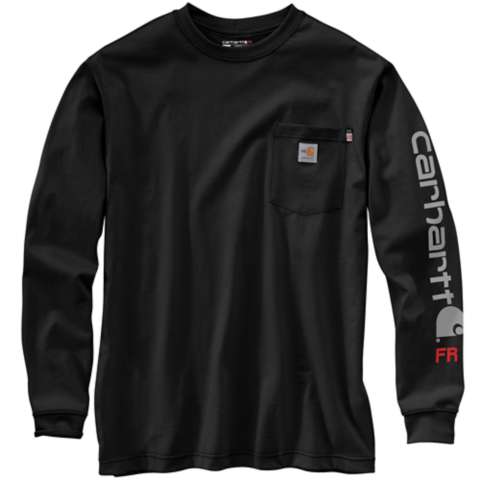 Мужские футболки Carhartt FR Force Irvine Loose LS Logo T-Shirt