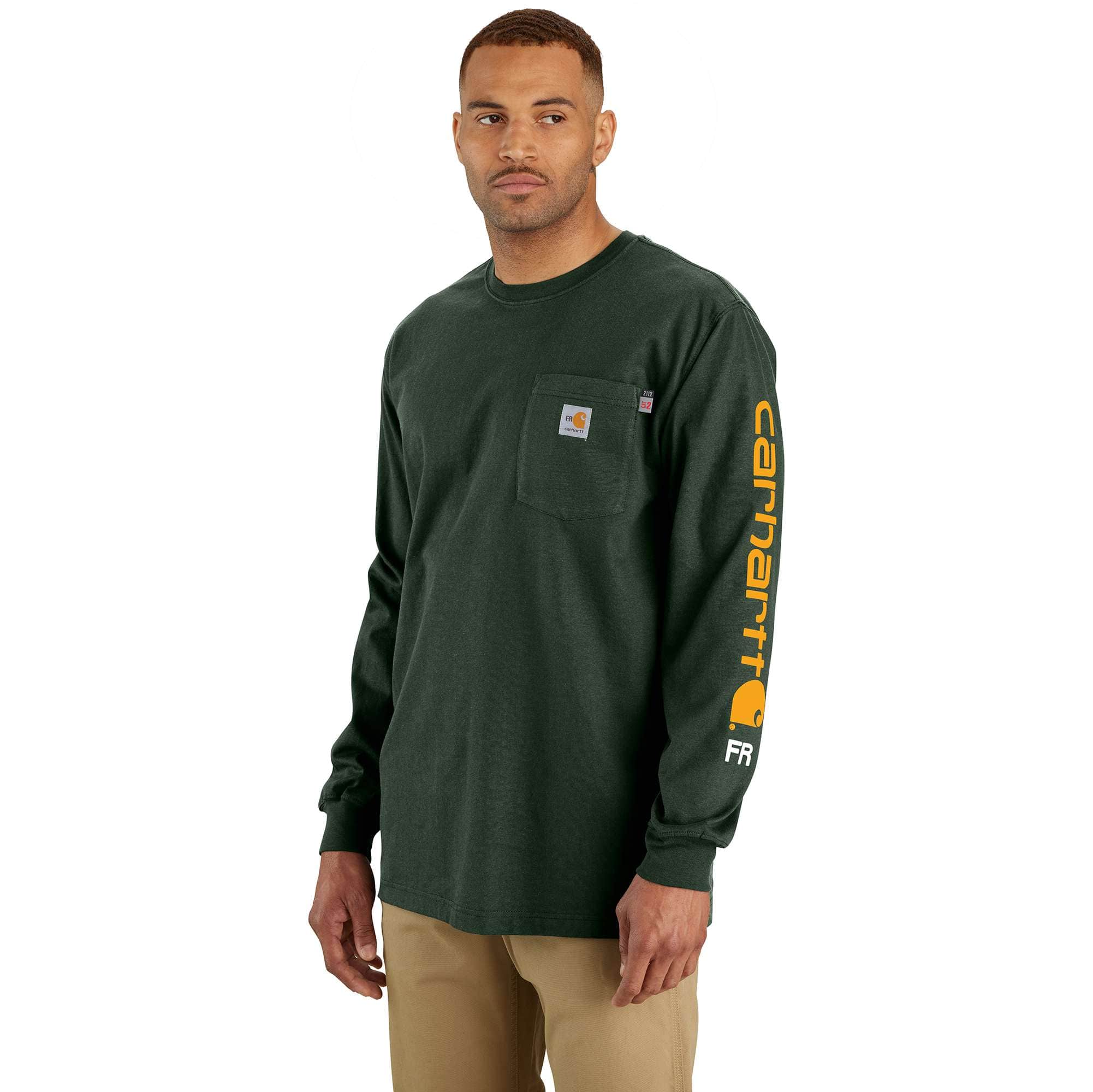 Additional thumbnail 1 of Flame Resistant Carhartt Force® Loose Fit Midweight Long-Sleeve Logo Graphic T-Shirt