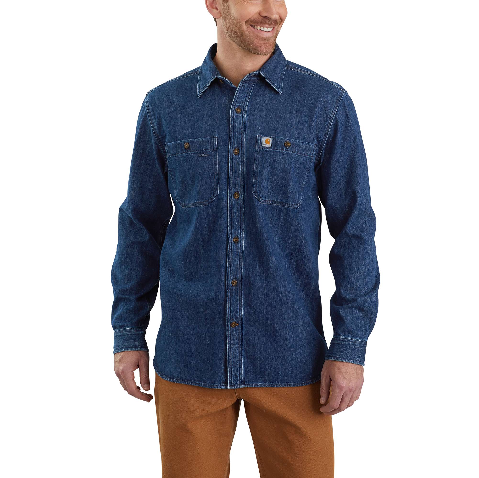 carhartt denim shirt