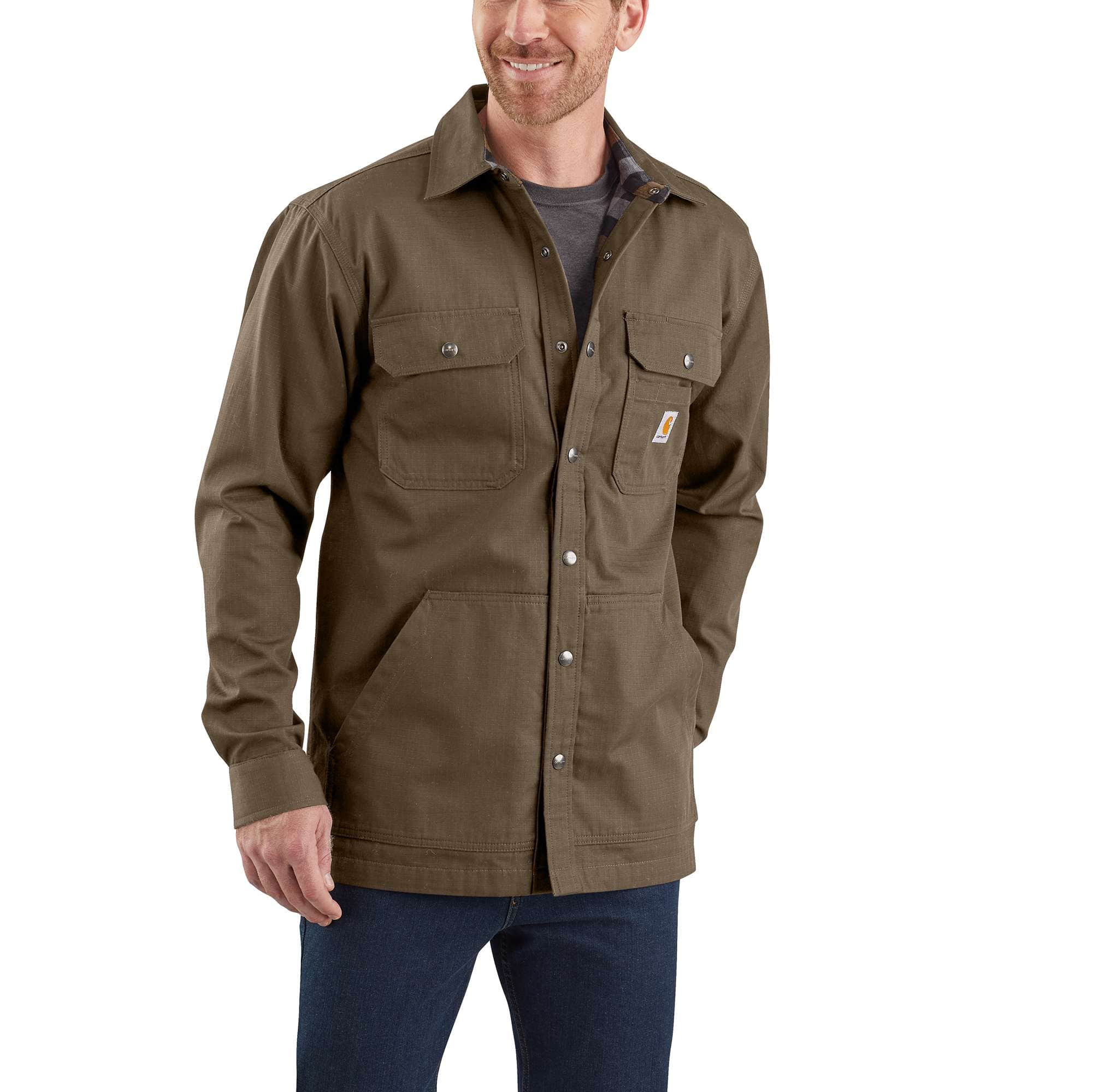 carhartt men's flannel lined jacket