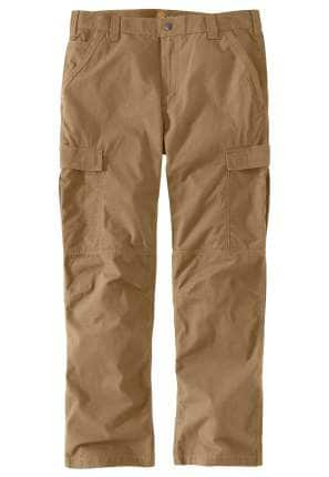 Insulated Gear Men's Fleece Lined Canvas Work Pants (36/34, Brown