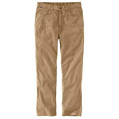 Carhartt Men's Dark Coffee Flame-Resistant Rugged Flex Relaxed Fit Canvas Five-Pocket Work Pant