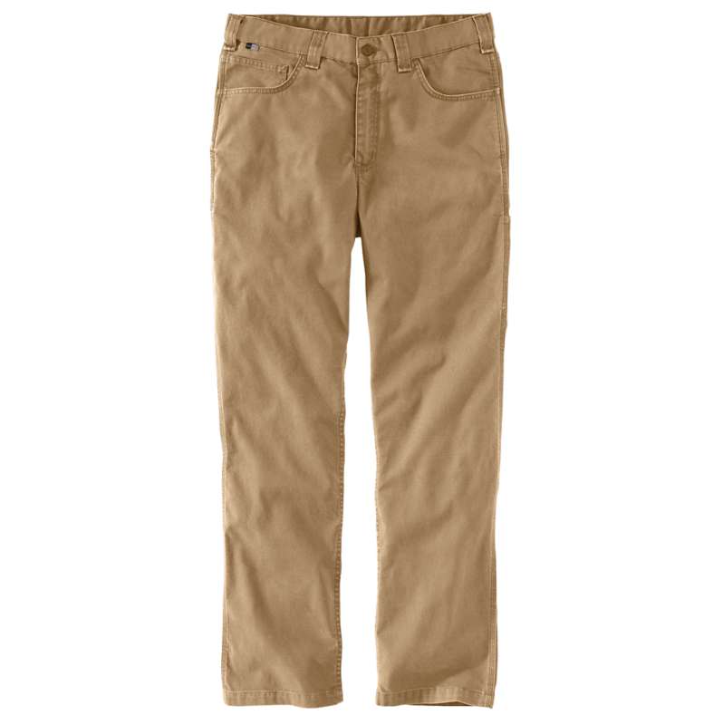 Carhartt  Dark Khaki Flame-Resistant Rugged Flex Relaxed Fit Canvas Five-Pocket Work Pant