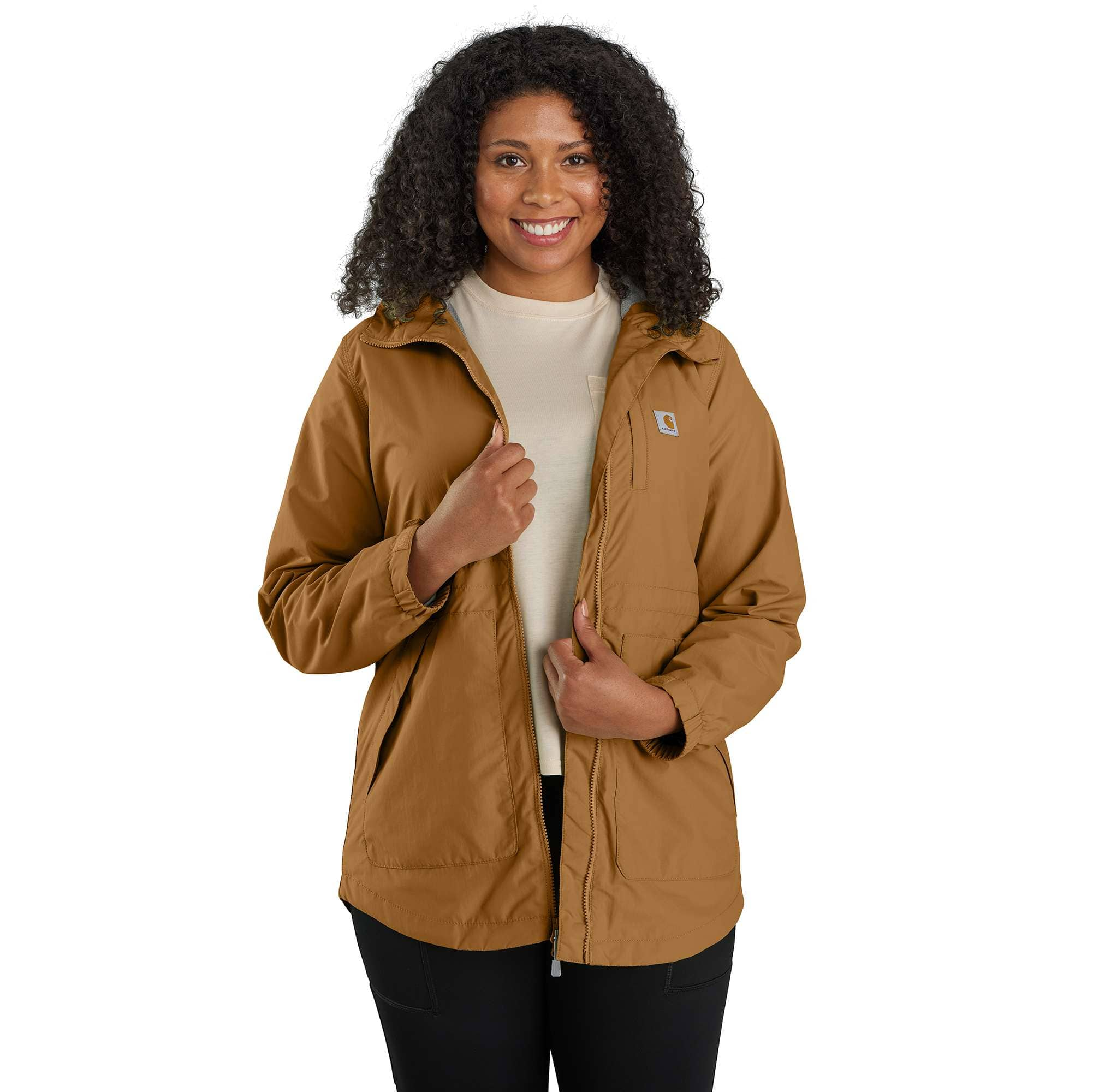 Women's Full-Zip Windbreaker Jacket - All in Motion Beige XS