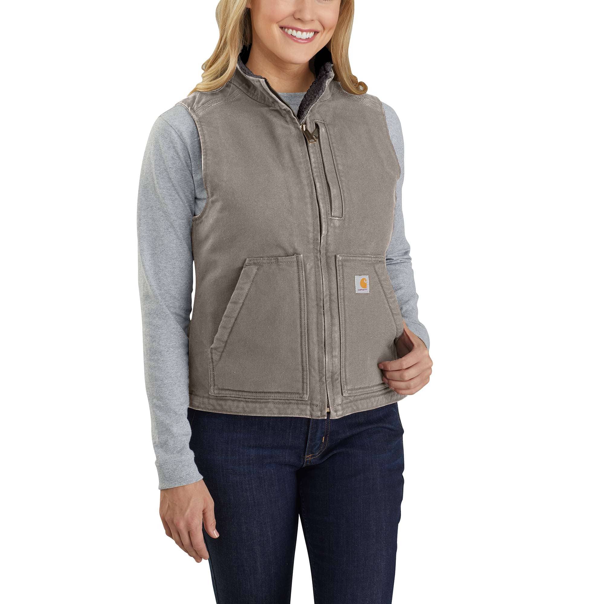 Carhartt® Washed Duck Sherpa Lined Vest 104224 | Carhartt