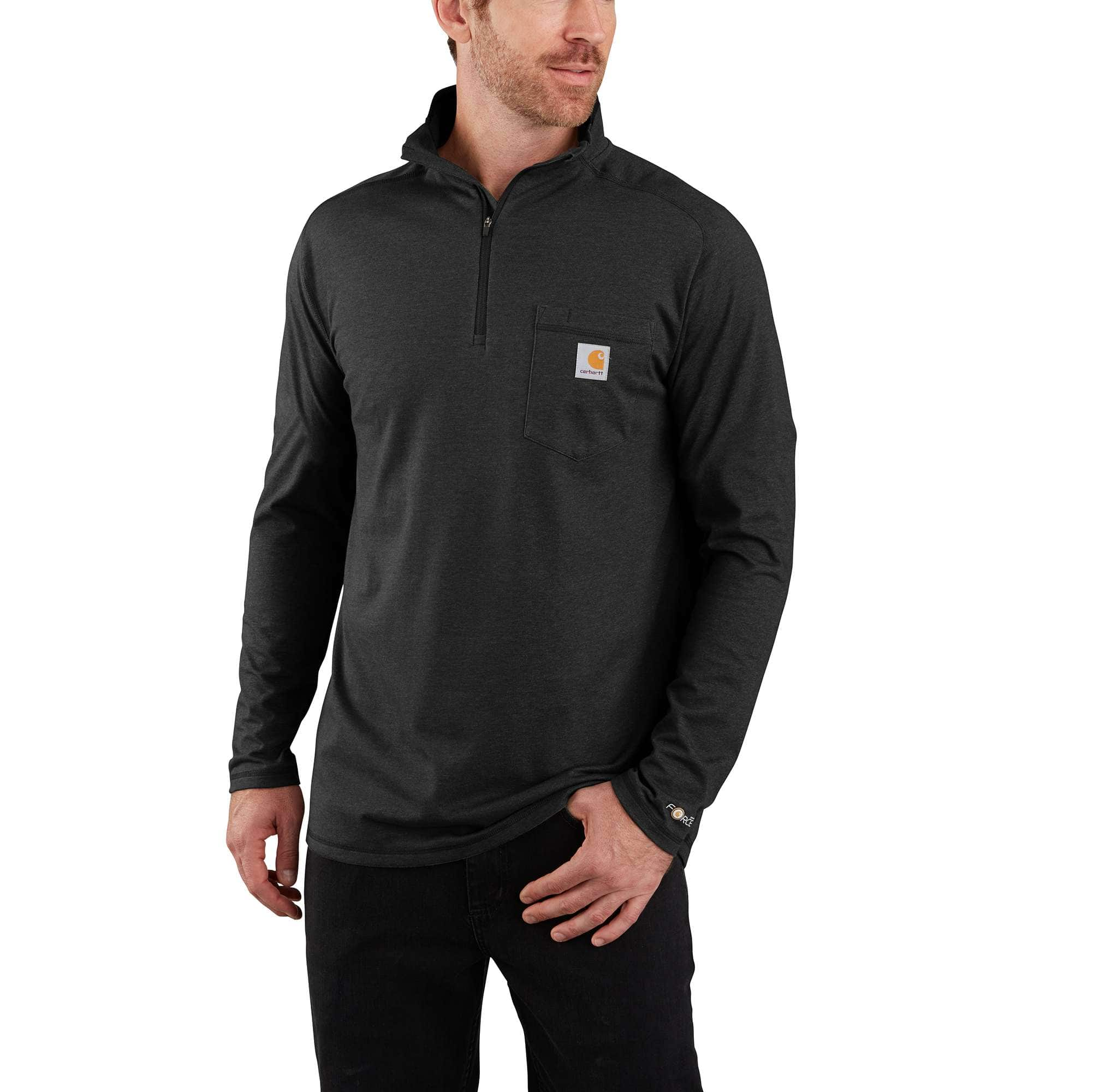 Carhartt Force® Relaxed Fit Midweight Long-Sleeve Quarter-Zip Mock-Neck  T-Shirt, Father's Day Gifts Under $50