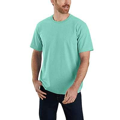 Carhartt Men's Sea Green Heather Relaxed Fit Heavyweight Short-Sleeve Non-Pocket T-Shirt