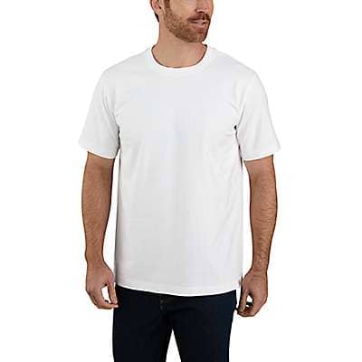 Carhartt Men's White Relaxed Fit Heavyweight Short-Sleeve Non-Pocket T-Shirt