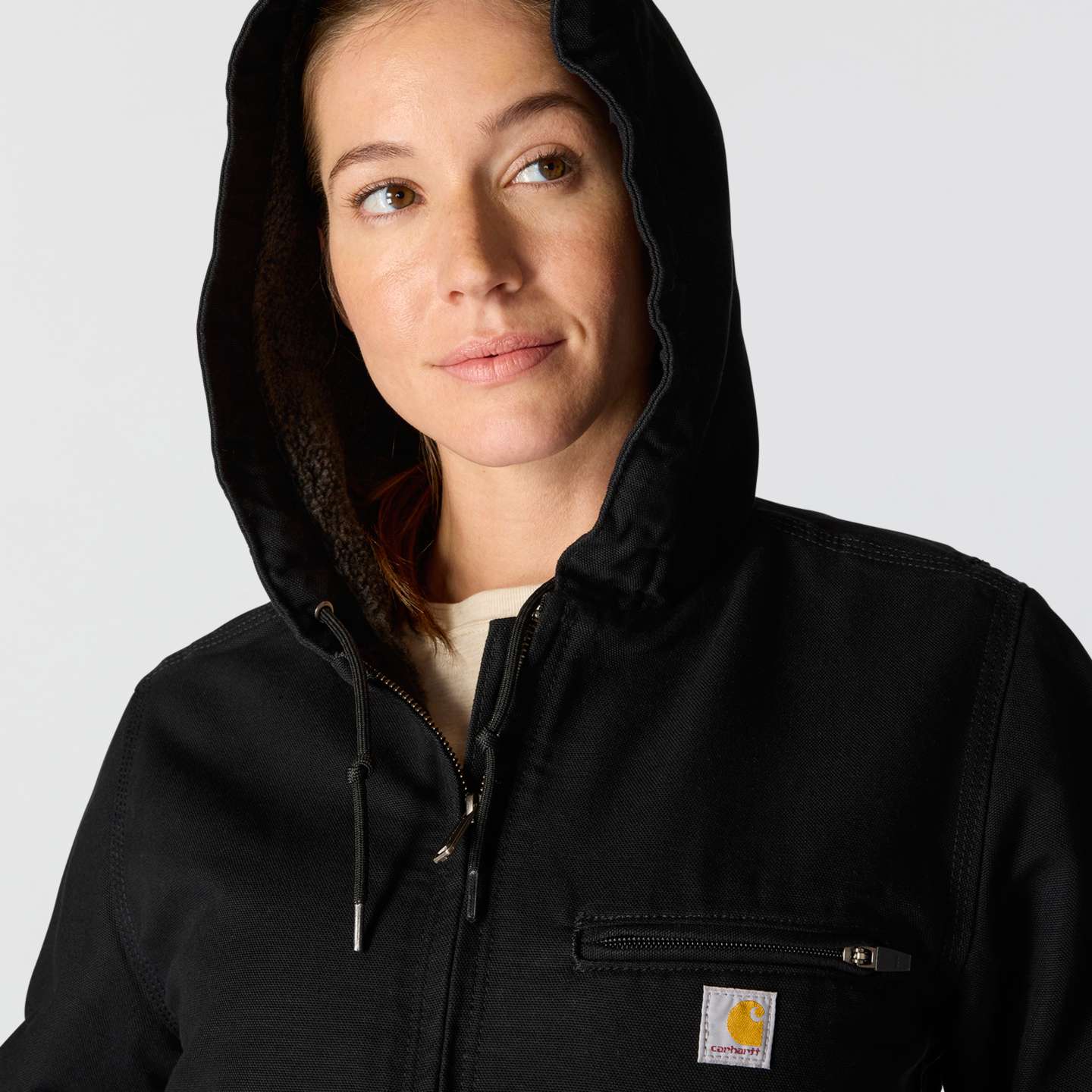 Женская куртка Carhartt Iconic Washed Duck Sierra, цвет: Чёрный — фото 6