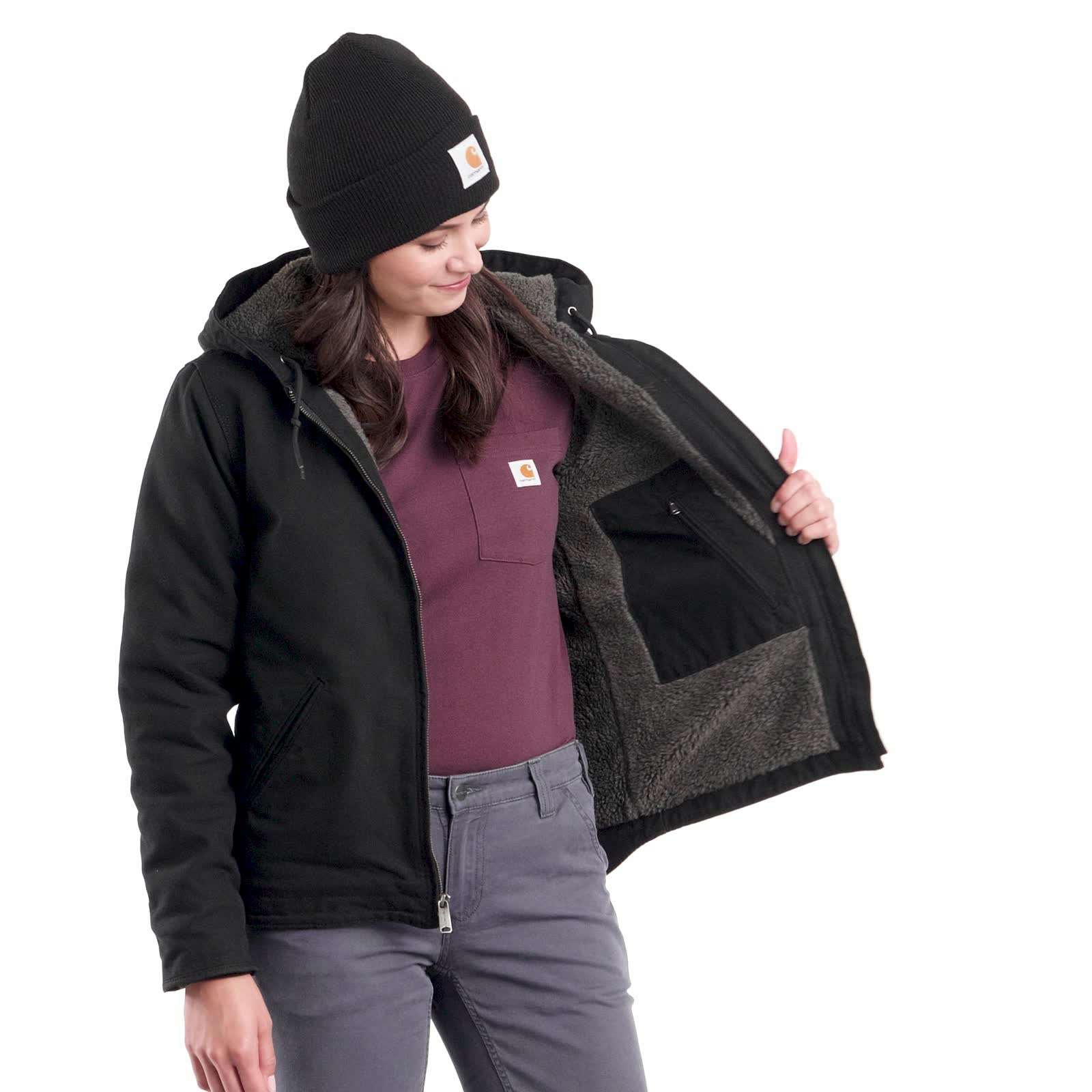 Additional thumbnail 2 of Women's Sherpa Lined Jacket - Loose Fit - Washed Duck - 3 Warmest Rating