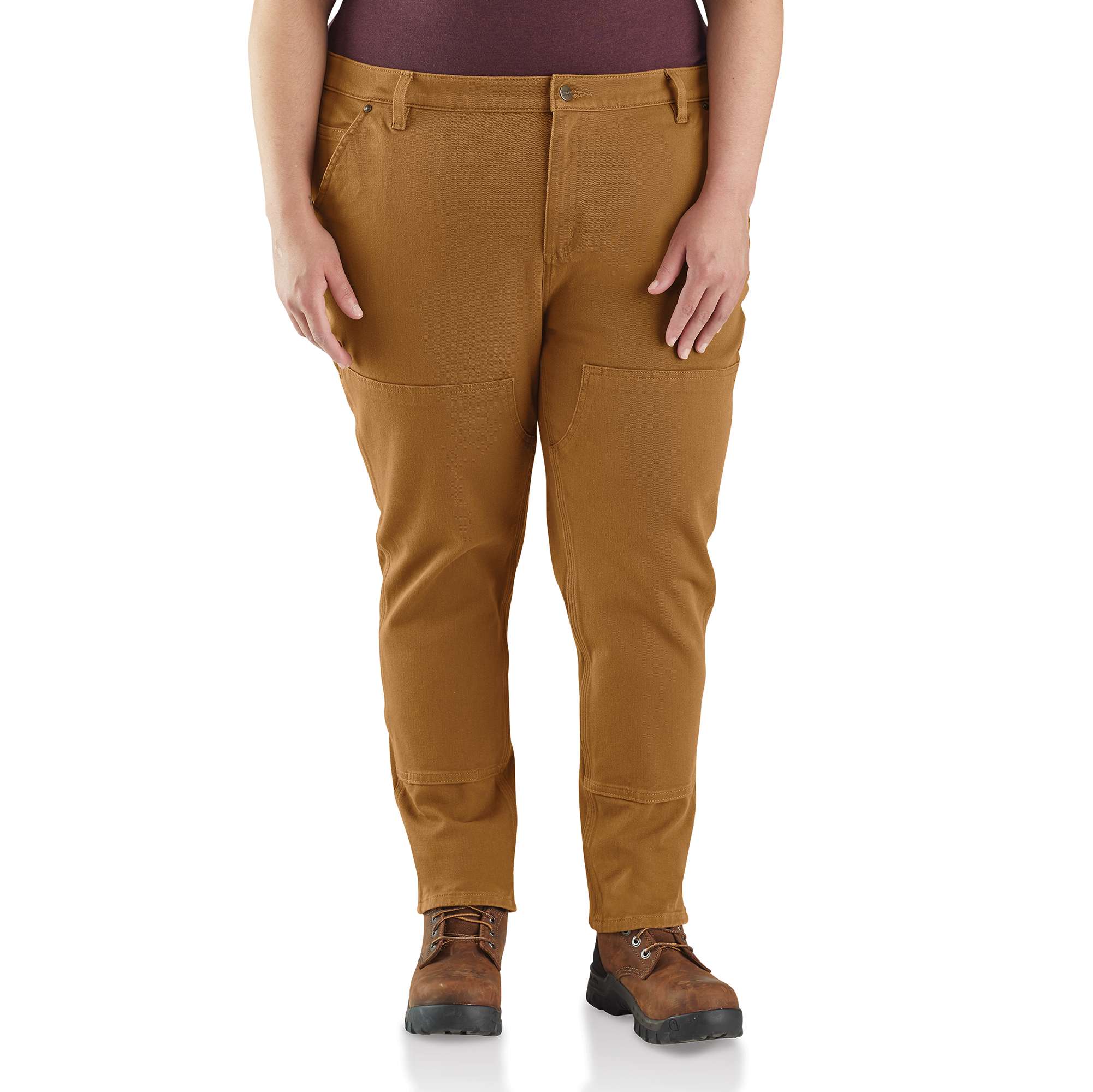 Women's Double-Knee Pant - Relaxed Fit Rugged Flex® Twill