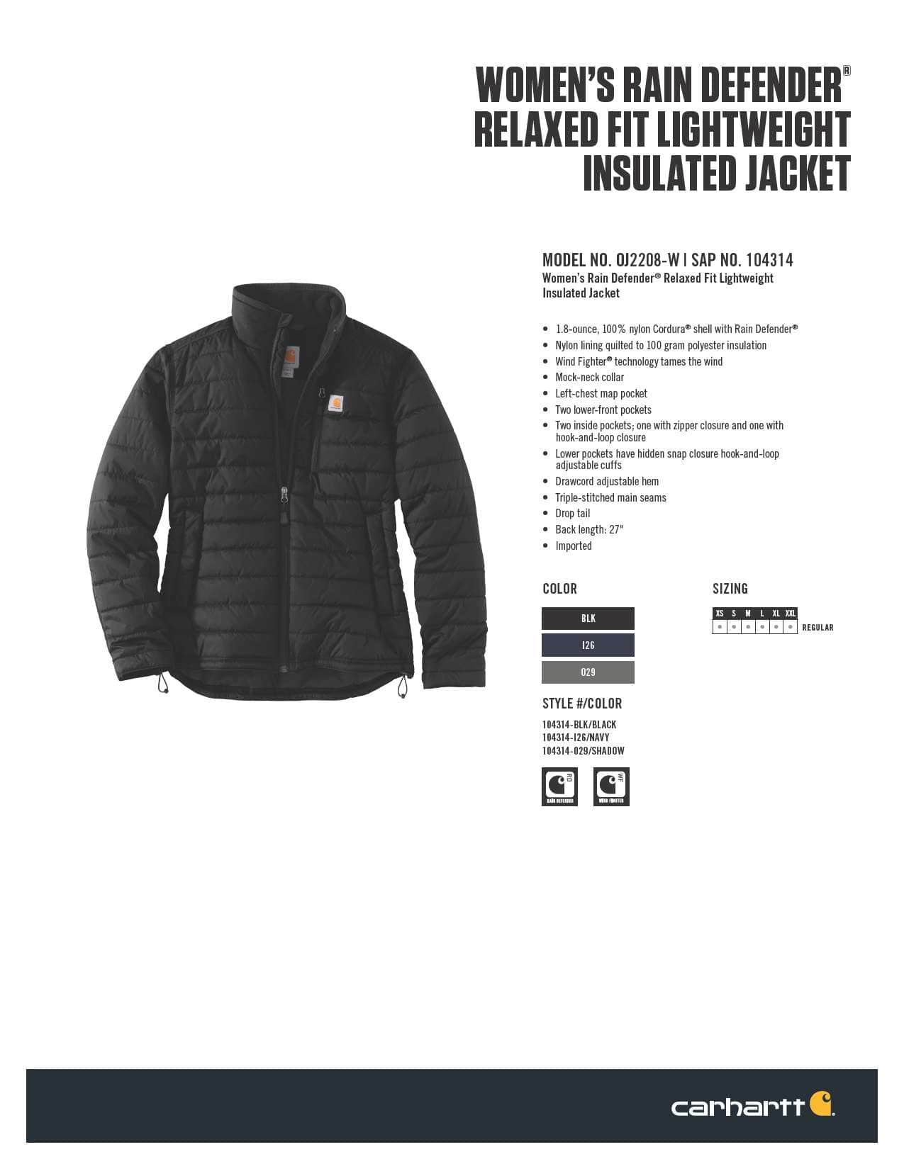 Women's Rain Defender® Relaxed Fit Lightweight Insulated Jacket 2