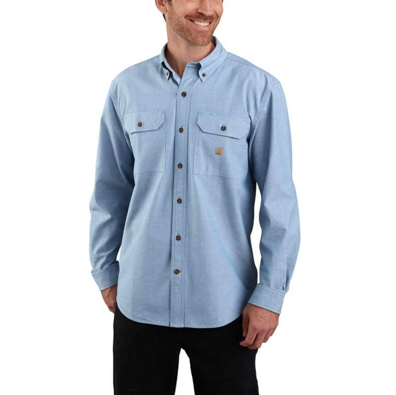 Loose Fit Heavyweight Flannel Long-Sleeve Plaid Shirt