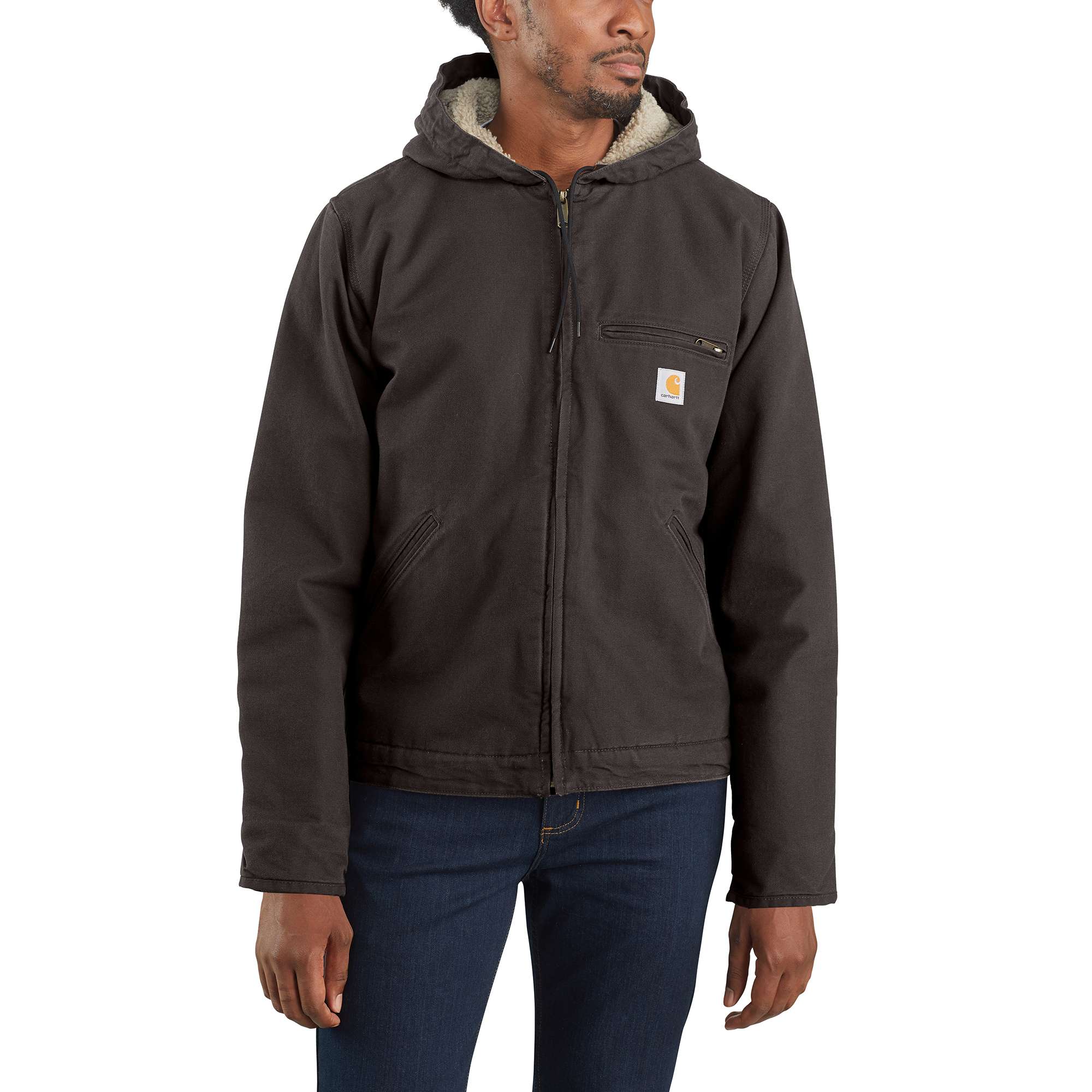 Men's Carhartt® Washed Duck Sherpa Lined Jacket 104392 | Carhartt