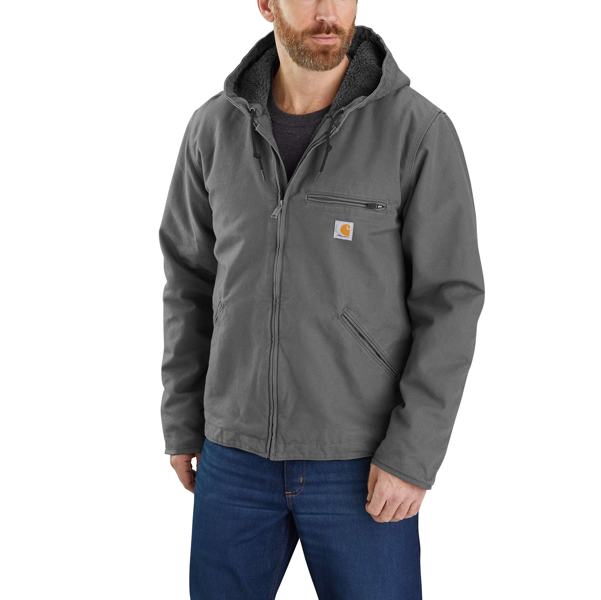 Additional thumbnail 1 of Men's Sherpa-Lined Jacket - Relaxed Fit - Washed Duck - 3 Warmest Rating