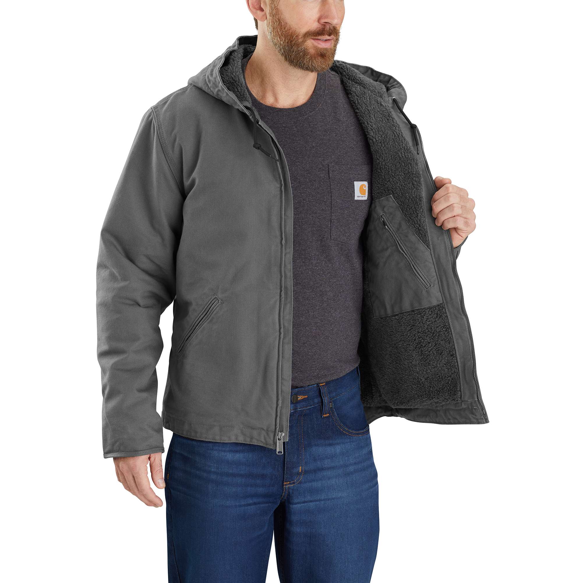 Additional thumbnail 3 of Men's Sherpa-Lined Jacket - Relaxed Fit - Washed Duck - 3 Warmest Rating