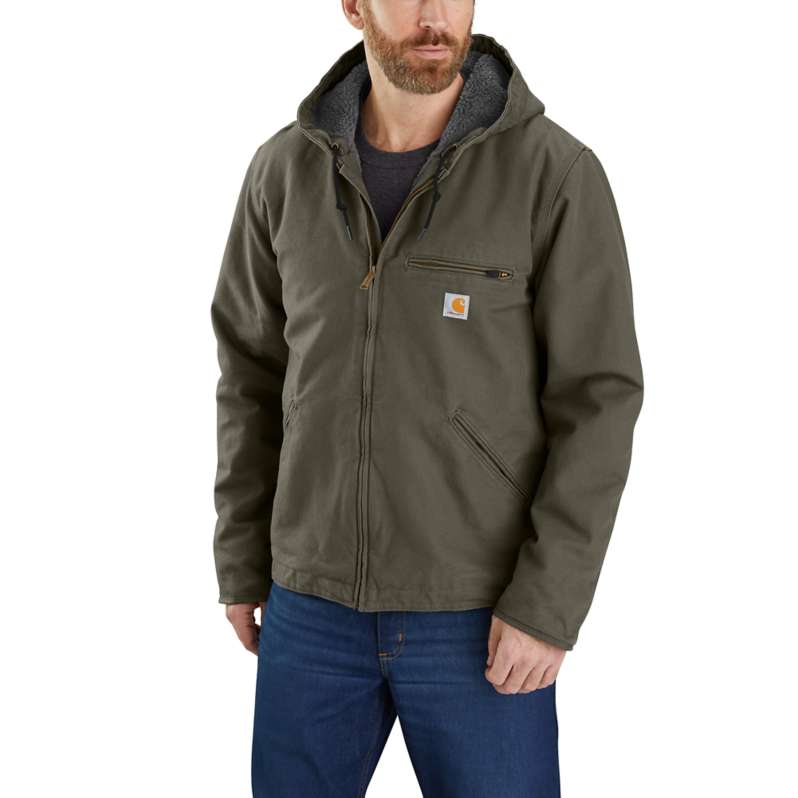 Carhartt  Moss Relaxed Fit Washed Duck Sherpa-Lined Jacket - 3 Warmest Rating