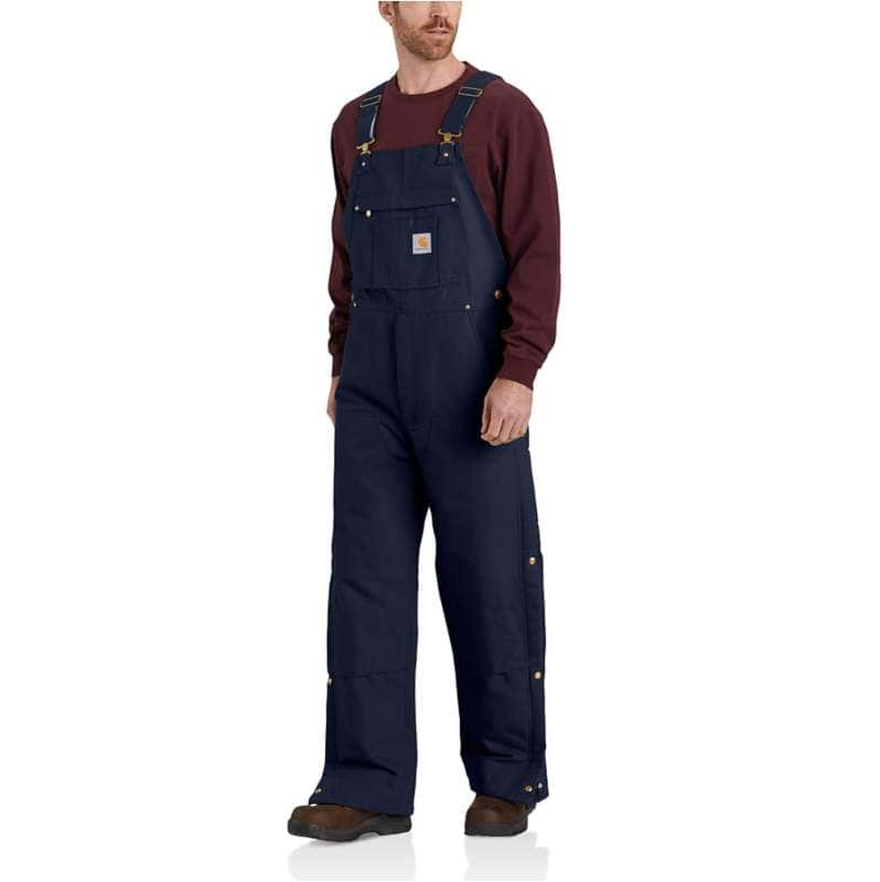 Carhartt  Dark Navy Loose Fit Firm Duck Insulated Bib Overall - 2 Warmer Rating