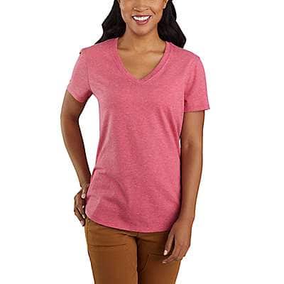 Carhartt Women's Tinted Sage Heather Nep Women's Relaxed Fit Midweight Short Sleeve V Neck T-Shirt