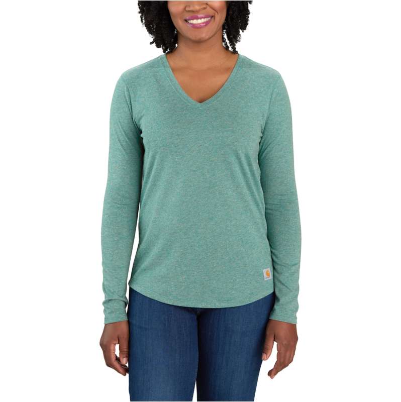 long sleeve v neck tee