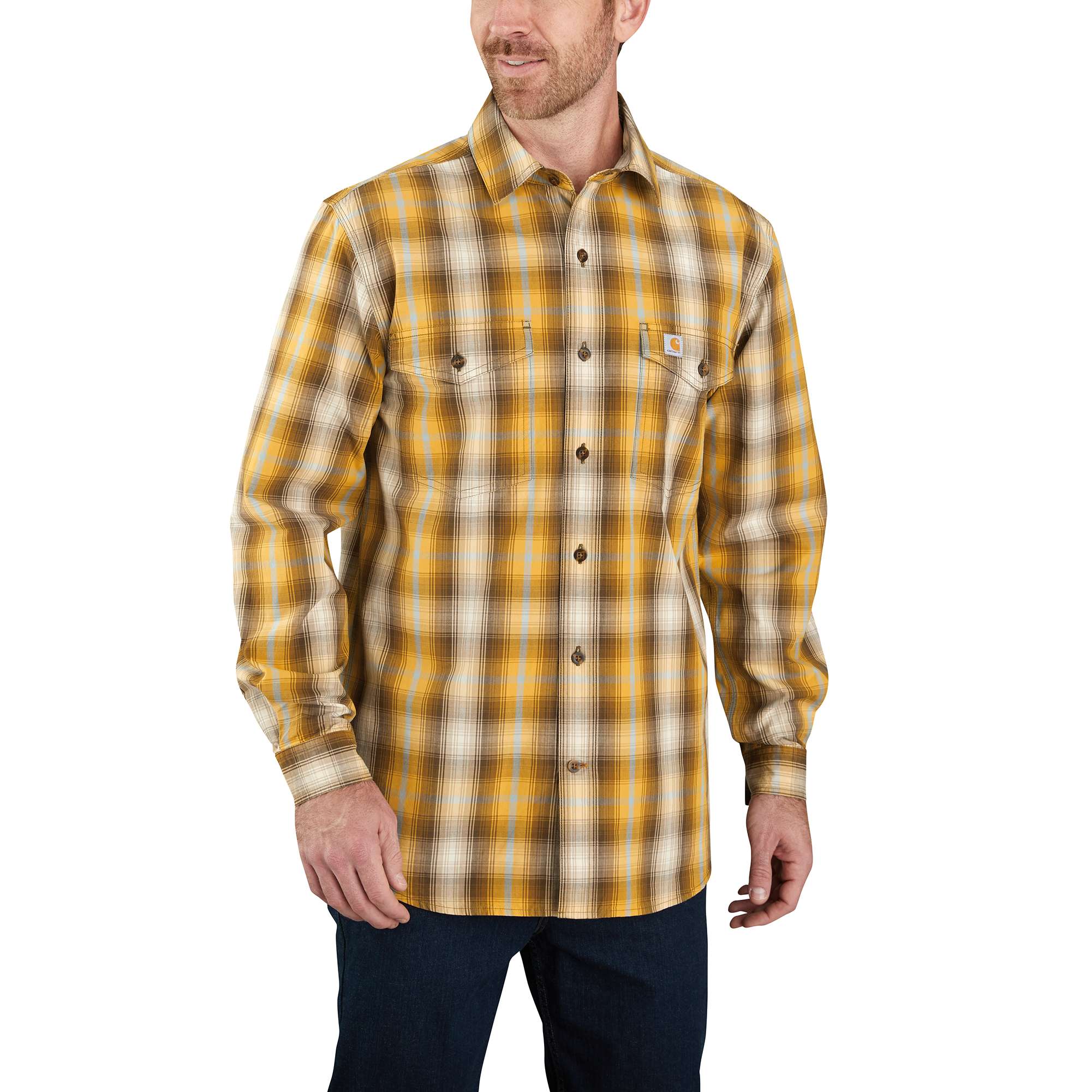 carhartt relaxed fit long sleeve shirt