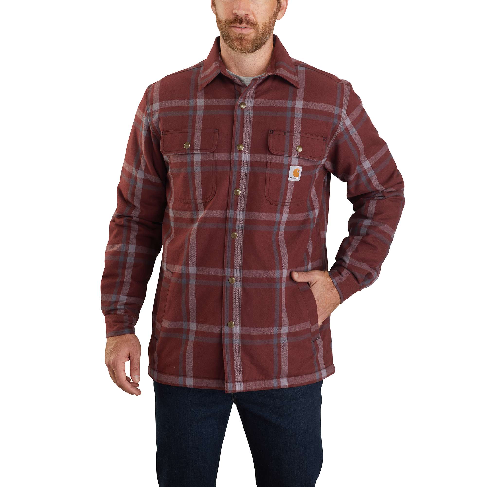 sherpa lined flannel shirt jac