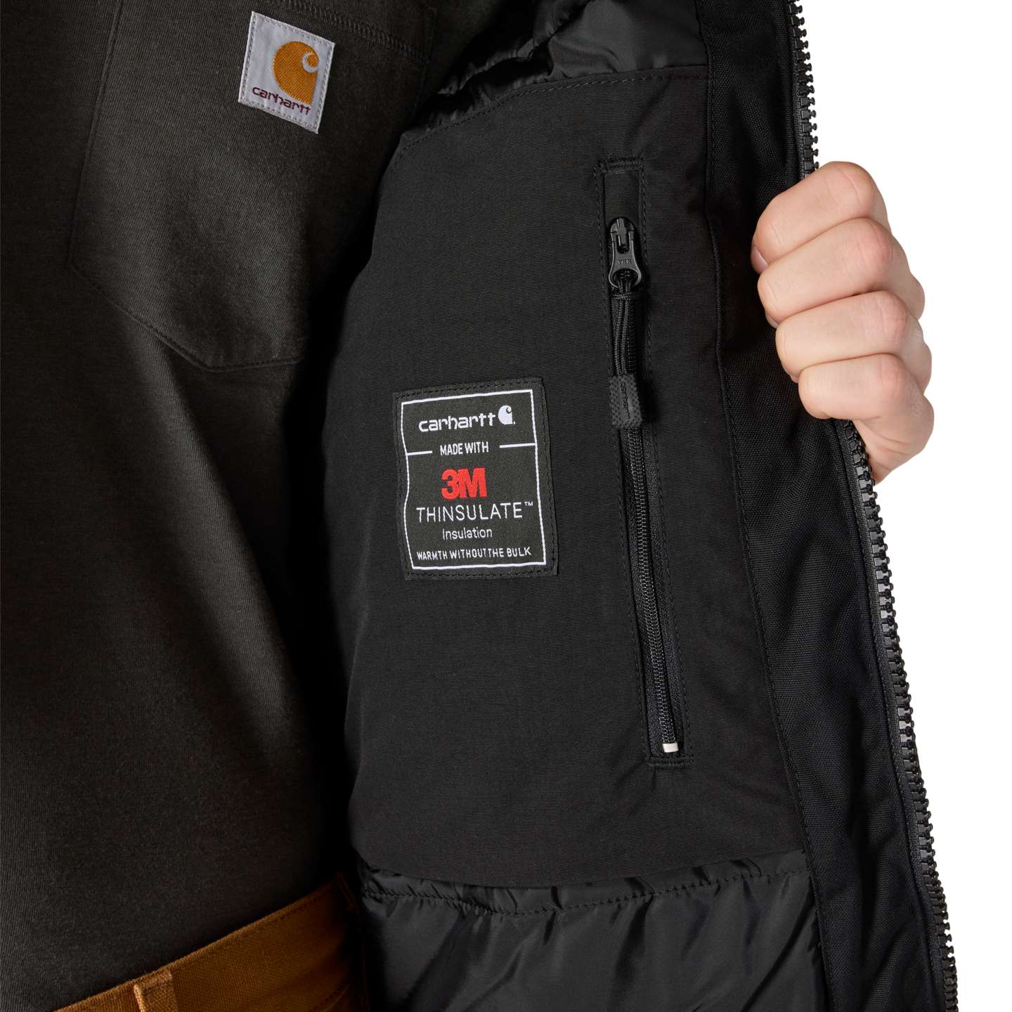 Мужская куртка Carhartt Yukon Extremes Active Jac, цвет: Чёрный — фото 5