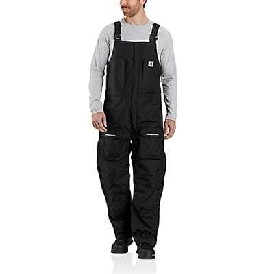 Carhartt Men's Black Yukon Extremes® Loose Fit Insulated Biberall - 4 Extreme Warmth Rating
