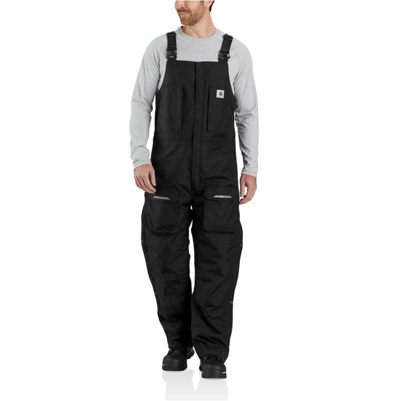 Carhartt Black Snow Bibs for Men