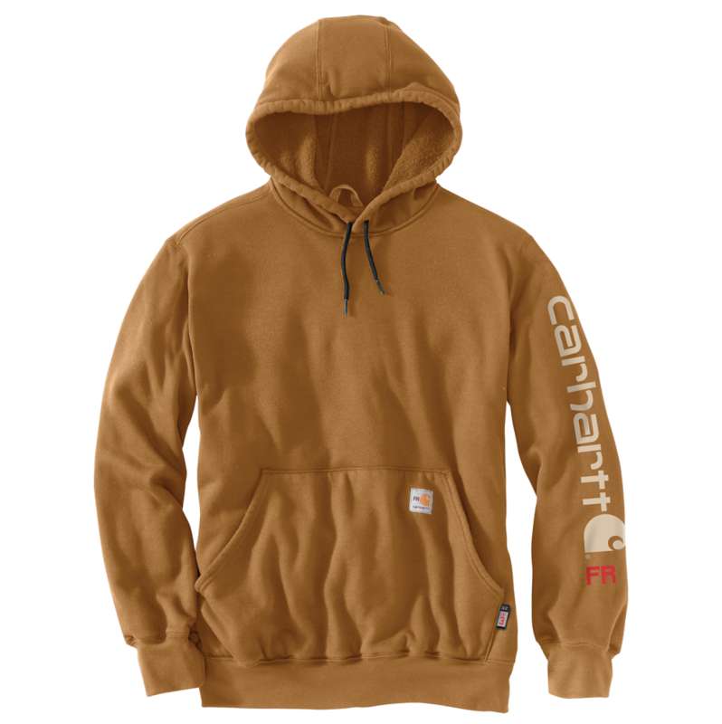Flame-Resistant Carhartt Force® Loose Fit Midweight Hooded Logo Graphic ...