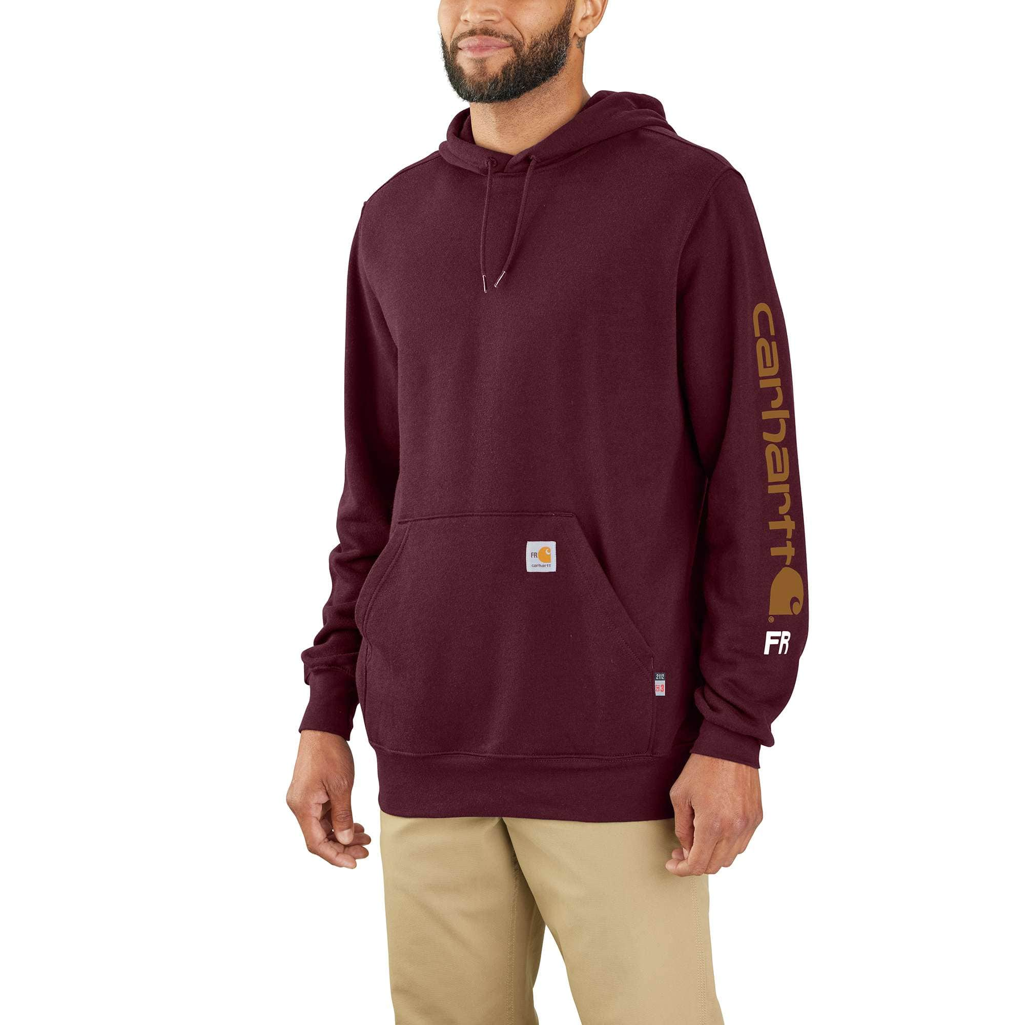 Additional thumbnail 1 of Flame-Resistant Carhartt Force® Loose Fit Midweight Hooded Logo Graphic Hoodie