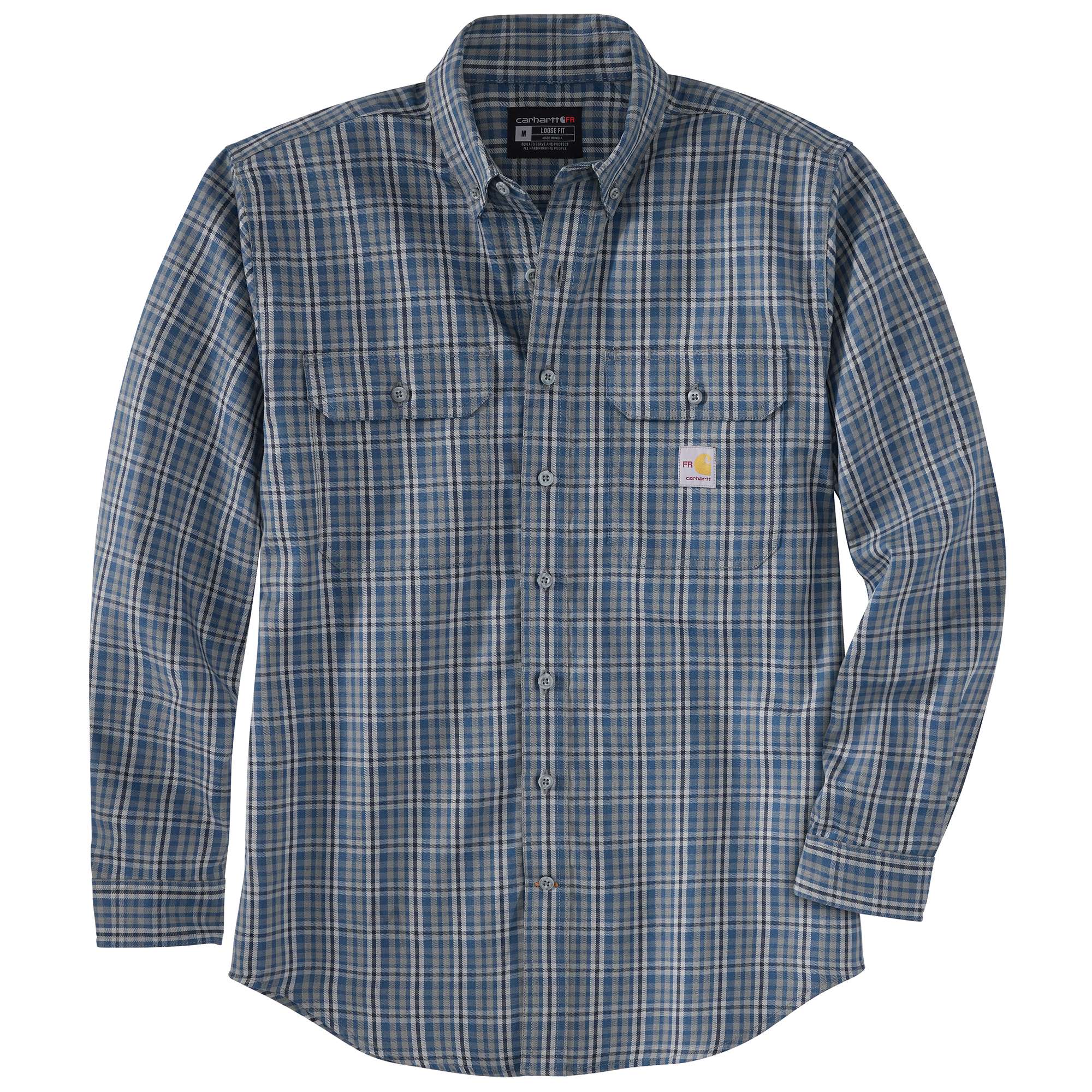 Additional thumbnail 1 of Flame Resistant Force Rugged Flex® Loose Fit Twill Long-Sleeve Plaid Shirt