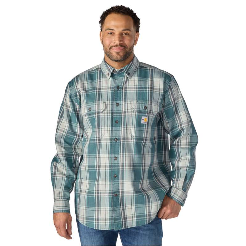 Carhartt  GQ0-Sea Pine/Shadow FR LS Plaid Shirt