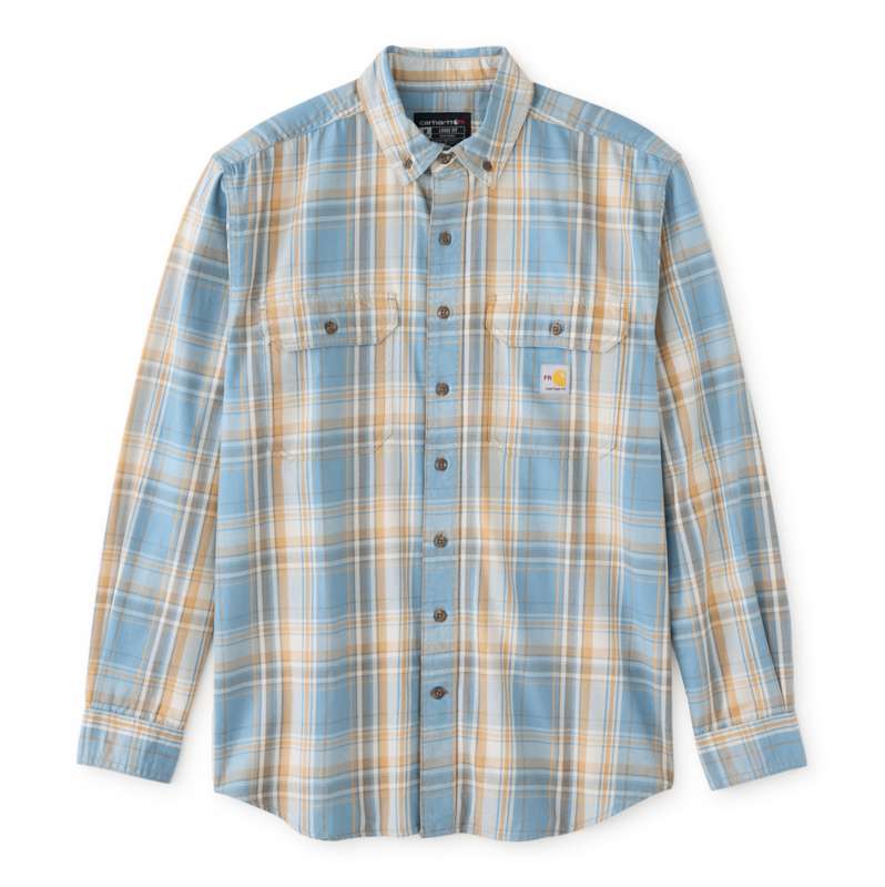 Carhartt  HU0-Rolling Thunder/Dusted Ochre FR LS Plaid Shirt
