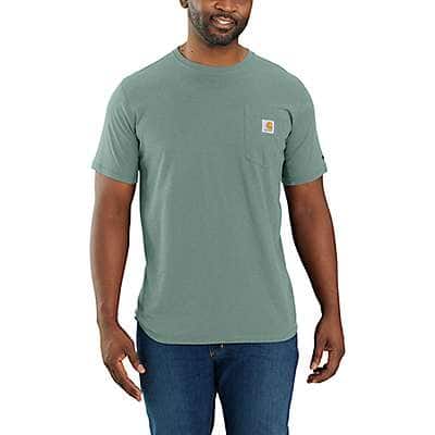 Carhartt Men's Succulent Heather Carhartt Force® Relaxed Fit Midweight Short-Sleeve Pocket T-Shirt