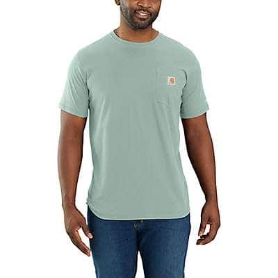 Carhartt Men's Heather Gray Carhartt Force® Relaxed Fit Midweight Short-Sleeve Pocket T-Shirt