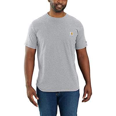 Carhartt Men's Light Huron Heather Carhartt Force® Relaxed Fit Midweight Short-Sleeve Pocket T-Shirt