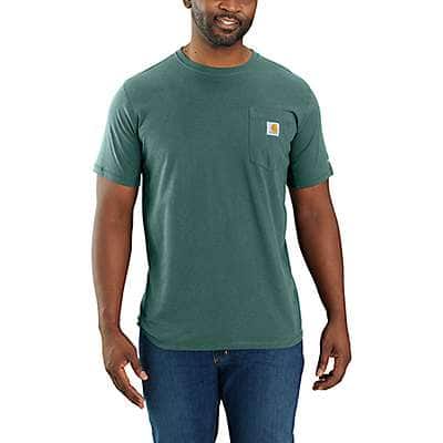Carhartt Men's Succulent Heather Carhartt Force® Relaxed Fit Midweight Short-Sleeve Pocket T-Shirt