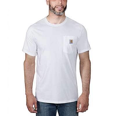Carhartt Men's White Carhartt Force® Relaxed Fit Midweight Short-Sleeve Pocket T-Shirt