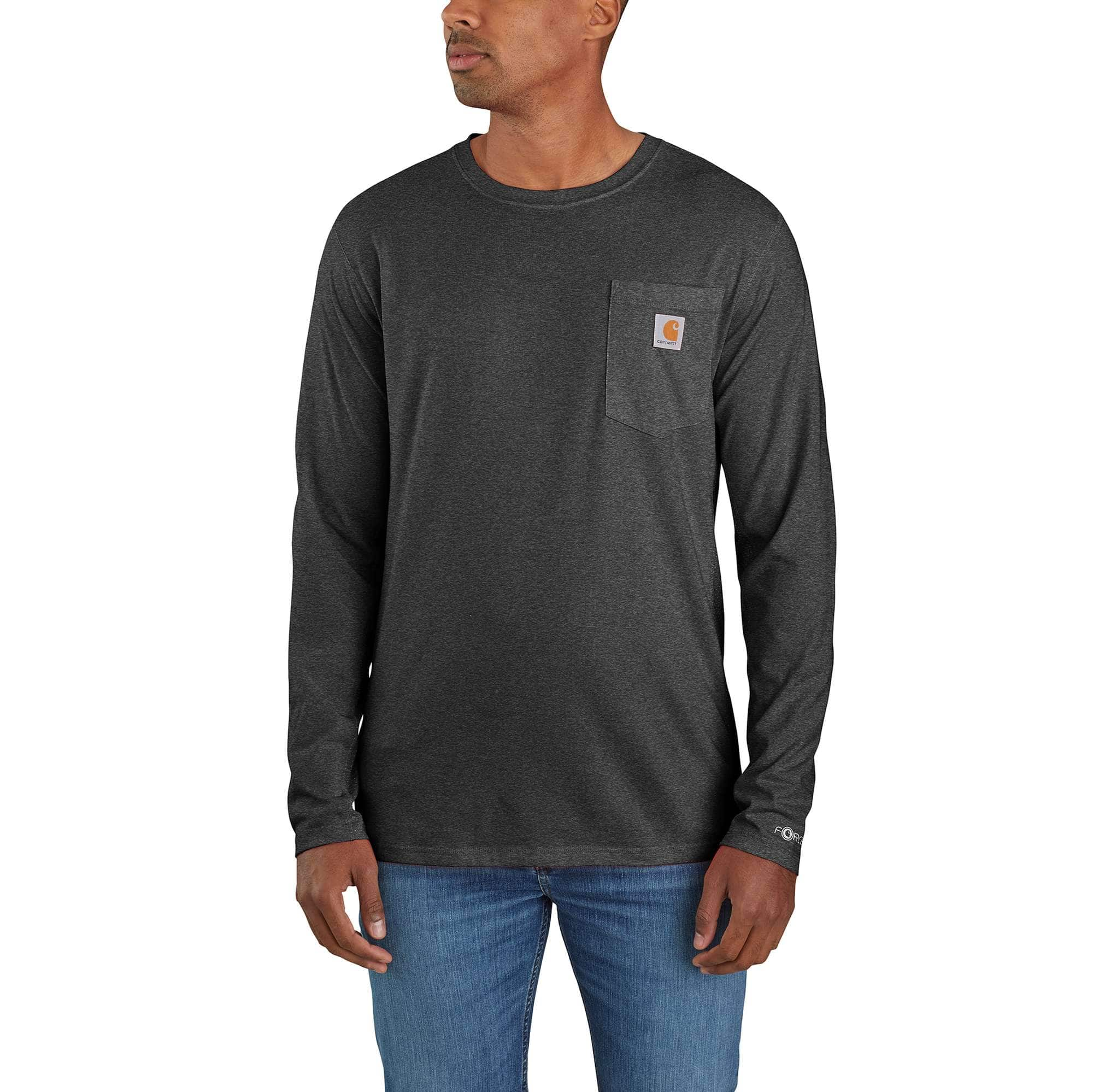 Carhartt Force Long Sleeve Custom Shirts, Dark Khaki