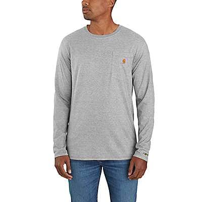 Carhartt Men's Desert Orange Heather Carhartt Force® Relaxed Fit Midweight Long-Sleeve Pocket T-Shirt