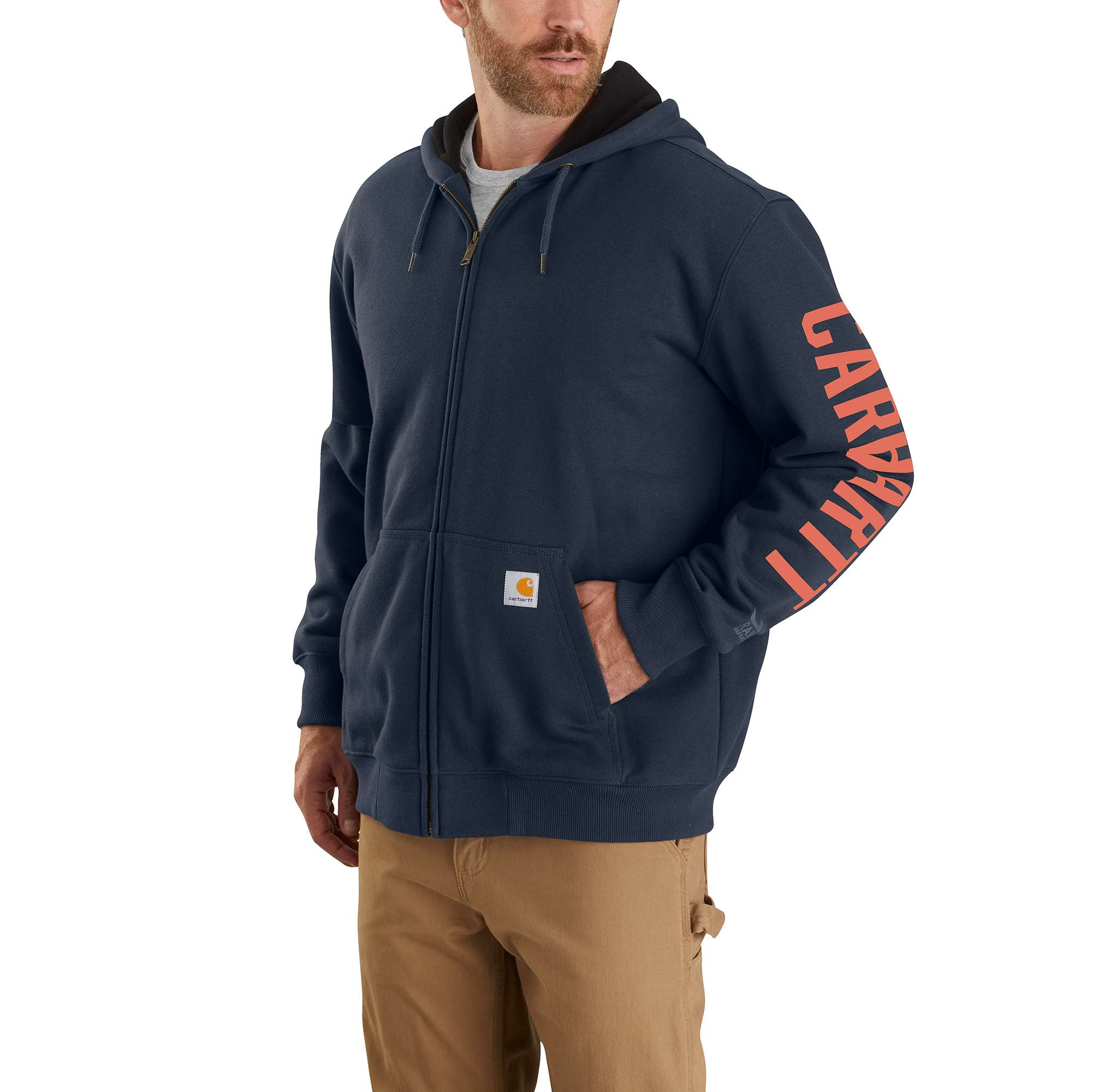 fleece lined carhartt hoodie