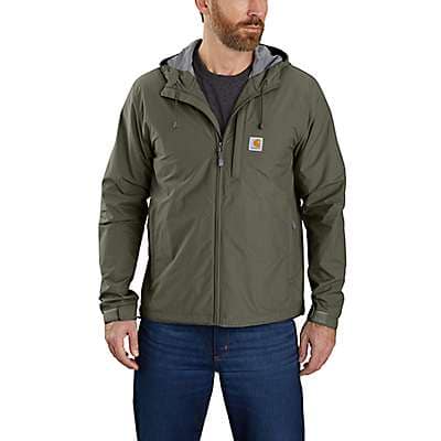 Carhartt Men's Dusty Olive Rain Defender® Relaxed Fit Lightweight Jacket - 1 Warm Rating